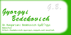 gyorgyi bedekovich business card